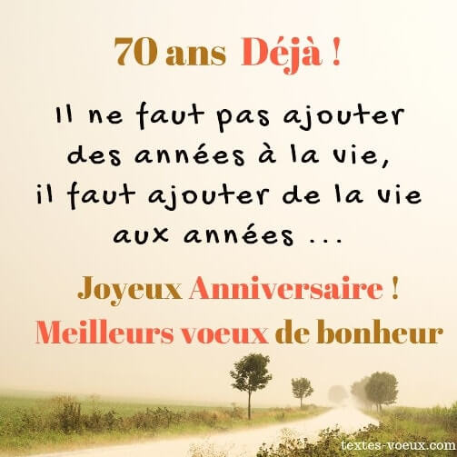 Belle carte souhaits pour souhaiter un joyeux anniversaire 70 ans jolie carte de souhaits anniversaire 70 ans