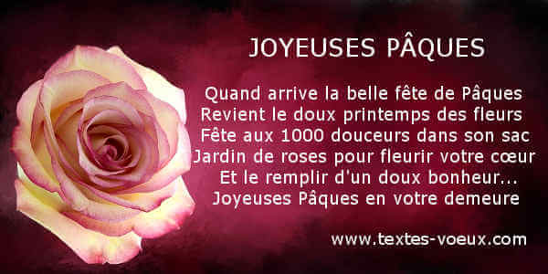 poeme carte joyeuses paques messages