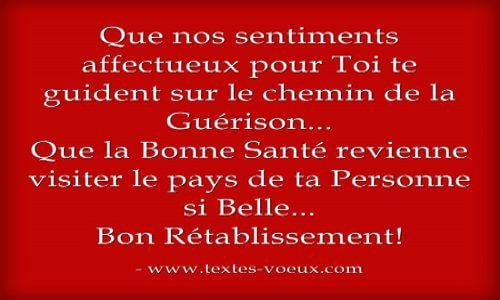 lettre de retablissement de sante