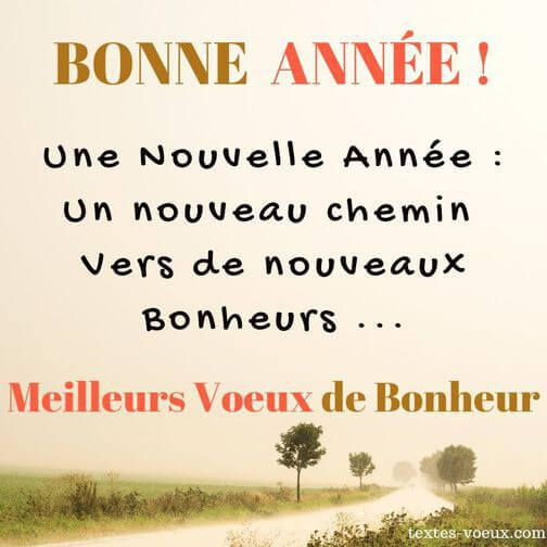 Beaux voeux de bonne année avec une carte de souhaits originaux Belle carte Nouvelle Année avec une citation originale
