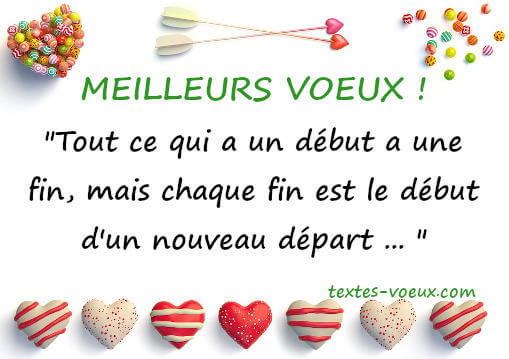 Carte de voeux originale pour souhaiter une bonne année avec un citation Carte Jour de l'An avec dicton positif