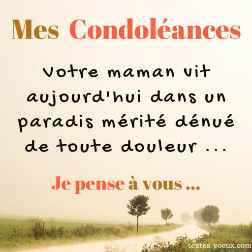 Carte de condoléances pour une amie ou un ami qui a perdu sa maman Condoléances pour une amie ou un ami qui a perdu sa mère