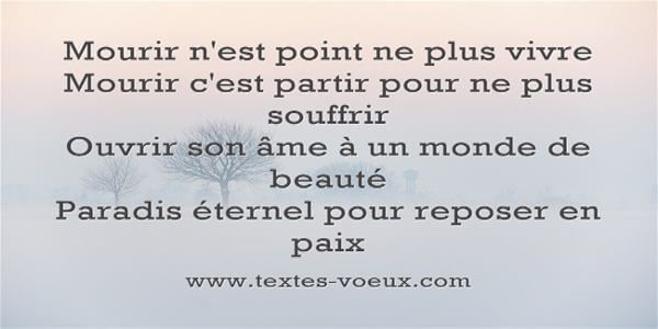 Citation Enterrement Message d'adieu