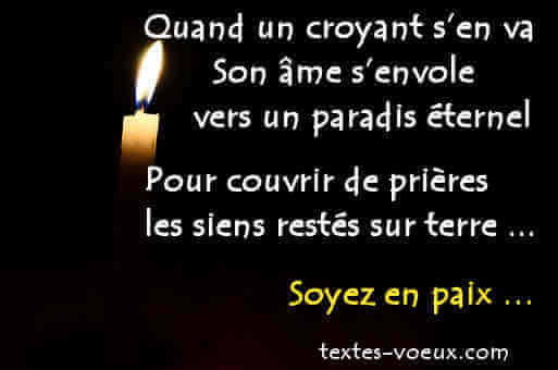 Modèles textes décès religieux pour condoléances religieuses Formules de condoléances religieuses