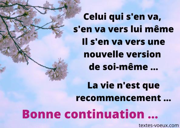 Dire au revoir à une personne qui s'en va avec un beau message de départ Modèles de textes de départ professionnel - Jolie image pour souhaiter bonne chance pour la suite