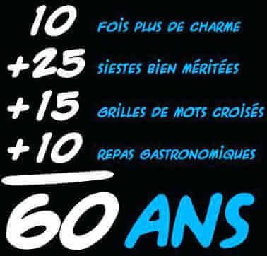 sms humour 60 ans à une femme ou un homme Image 60 ans humour