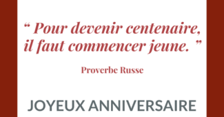 Citation 100 ans pour carte d'anniversaire