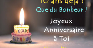 Carte Joyeux anniversaire 10 ans fille ou garçon originale