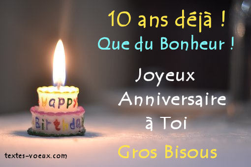 Carte Joyeux anniversaire 10 ans fille ou garçon originale