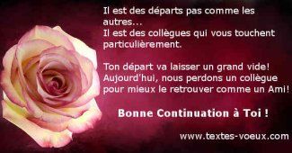 Citation de départ pour un collègue