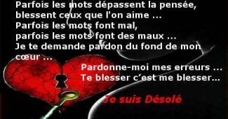 Message Pardon Mon amour